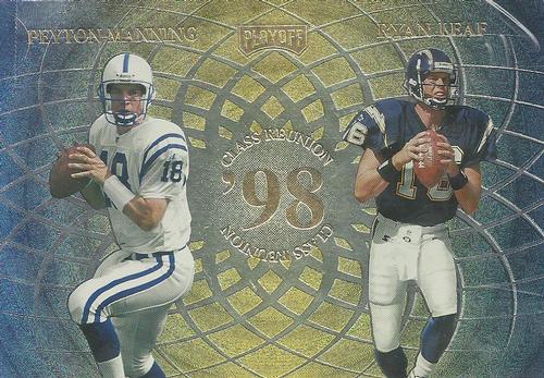 1998 Playoff Momentum SSD Hobby - Class Reunion 3x5 #NNO Peyton Manning / Ryan Leaf / Curtis Enis / Randy Moss Front