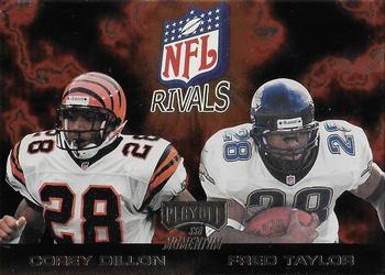 1998 Playoff Momentum SSD Hobby - NFL Rivals Gold #13 Corey Dillon / Fred Taylor Front