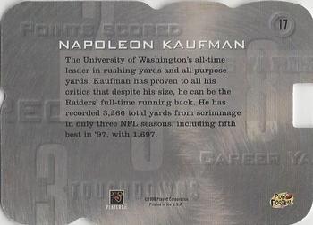 1998 Playoff Prestige SSD Hobby - Inside the Numbers Die Cut #17 Napoleon Kaufman Back