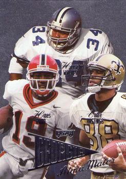 1998 Playoff Prestige SSD Hobby - Alma Mater (Silver Foil) #19 Herschel Walker / Hines Ward / Andre Hastings Front
