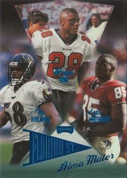 1998 Playoff Prestige Retail - Alma Mater (Blue Foil) #3 Warrick Dunn / Peter Boulware / Andre Wadsworth Front