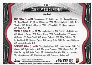 2013 Topps - Camo #154 2013 NFLPA Rookie Premiere Back
