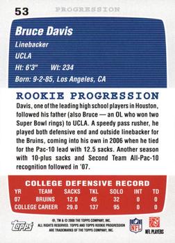 2008 Topps Rookie Progression #53 Bruce Davis Back