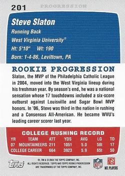 2008 Topps Rookie Progression #201 Steve Slaton Back