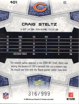 2008 Score Select #401 Craig Steltz Back