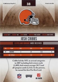 2008 Playoff Absolute Memorabilia #38 Josh Cribbs Back