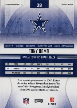 2008 Playoff Absolute Memorabilia #39 Tony Romo Back