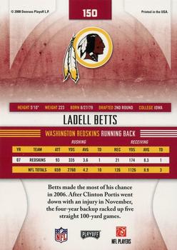 2008 Playoff Absolute Memorabilia #150 Ladell Betts Back