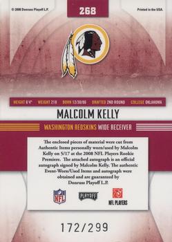 2008 Playoff Absolute Memorabilia #268 Malcolm Kelly Back