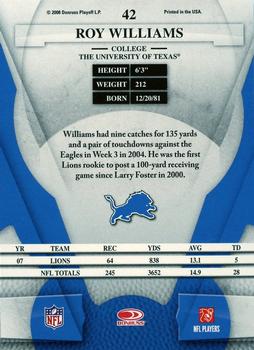 2008 Leaf Certified Materials #42 Roy Williams Back