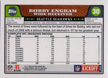 2008 Topps Kickoff #30 Bobby Engram Back