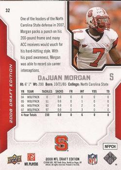 2008 Upper Deck Draft Edition #32 DaJuan Morgan Back