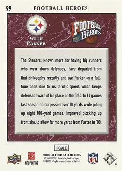 2008 Upper Deck Heroes #99 Willie Parker Back