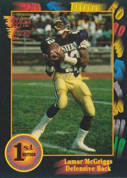 1991 Wild Card Draft #137 Lamar McGriggs Front