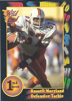 1991 Wild Card Draft #15 Russell Maryland Front