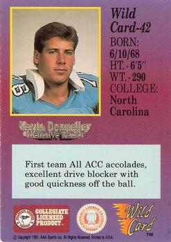 1991 Wild Card Draft #42 Kevin Donnalley Back