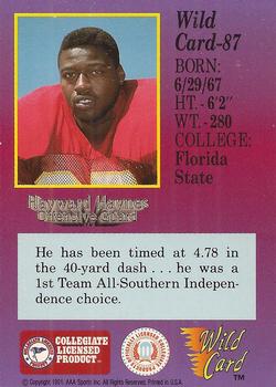1991 Wild Card Draft #87 Hayward Haynes Back