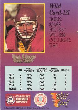 1991 Wild Card Draft #121 Don Gibson Back
