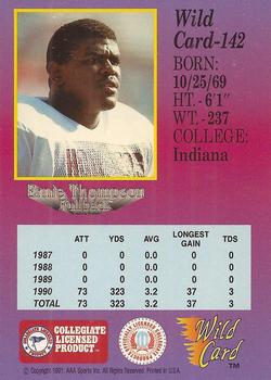 1991 Wild Card Draft #142 Ernie Thompson Back