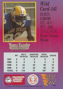 1991 Wild Card Draft #145 Terry Bagsby Back