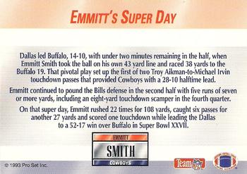 1993 Pro Set Power #NNO Emmitt Smith Back