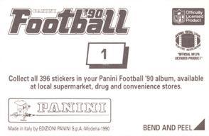 1990 Panini Stickers #1 Super Bowl XXIV Back
