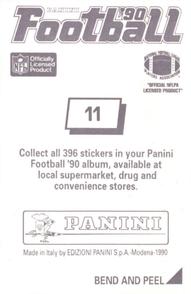 1990 Panini Stickers #11 Jim Ritcher Back