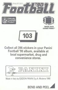 1990 Panini Stickers #103 Terry McDaniel Back