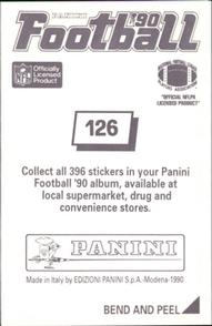 1990 Panini Stickers #126 Cedric Jones Back