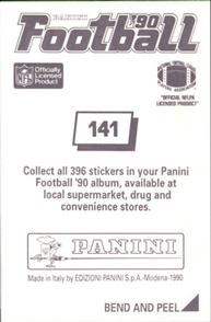 1990 Panini Stickers #141 Jim Sweeney Back