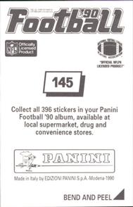 1990 Panini Stickers #145 Alex Gordon Back