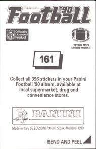 1990 Panini Stickers #161 Billy Ray Smith Back