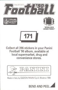 1990 Panini Stickers #171 Vencie Glenn Back