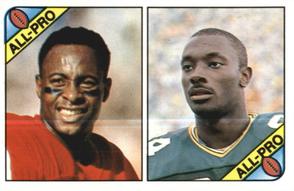 1990 Panini Stickers #189 Jerry Rice / Sterling Sharpe Front