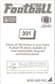 1990 Panini Stickers #301 Rickey Jackson Back