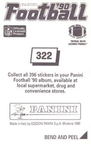 1990 Panini Stickers #322 Mark Collins Back