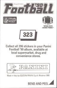 1990 Panini Stickers #323 Dave Meggett Back