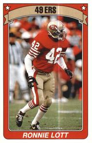 1990 Panini Stickers #354 Ronnie Lott Front