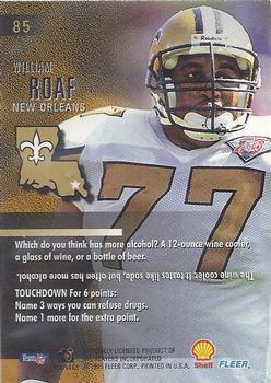 1995 Fleer Shell FACT #85 Willie Roaf Back