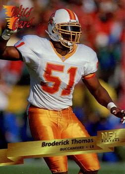 1993 Wild Card #46 Broderick Thomas Front