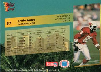 1993 Wild Card #52 Ernie Jones Back