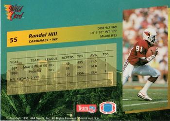 1993 Wild Card #55 Randal Hill Back