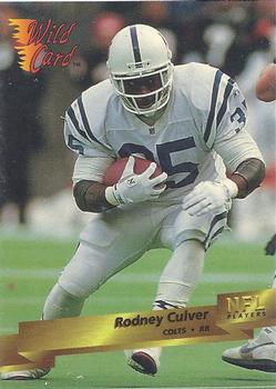 1993 Wild Card #75 Rodney Culver Front