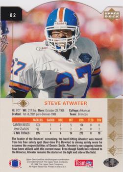 1994 SP - Die Cut #82 Steve Atwater Back