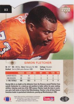 1994 SP - Die Cut #83 Simon Fletcher Back