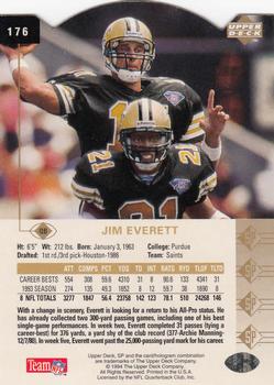 1994 SP - Die Cut #176 Jim Everett Back