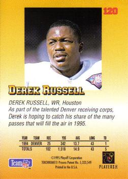 1995 Playoff Prime #120 Derek Russell Back