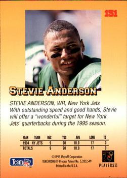1995 Playoff Prime #151 Stevie Anderson Back