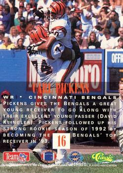 1994 Classic NFL Experience #16 Carl Pickens Back