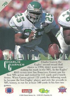 1995 Classic NFL Experience #78 Charlie Garner Back